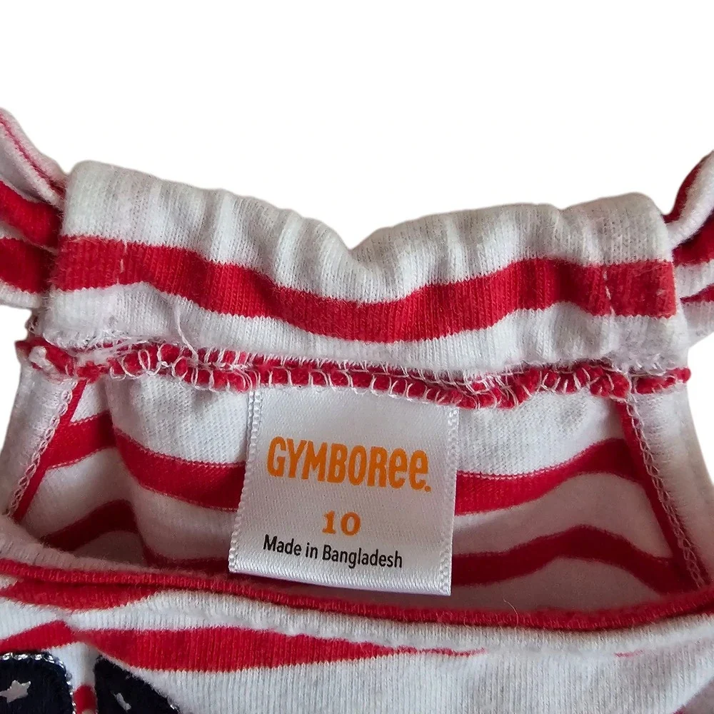 Gymboree USA Tank Top Patriotic Sleeveless‎ Red White Stripes Size 10